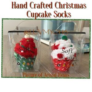 2 Christmas Cupcake Socks